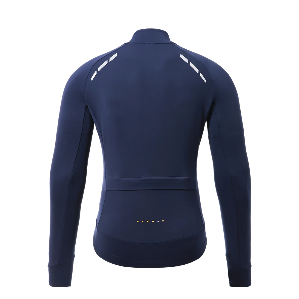 Мужская велосипедная кофта Santic зимняя Светоотражающая Флисовая Кофта на молнии