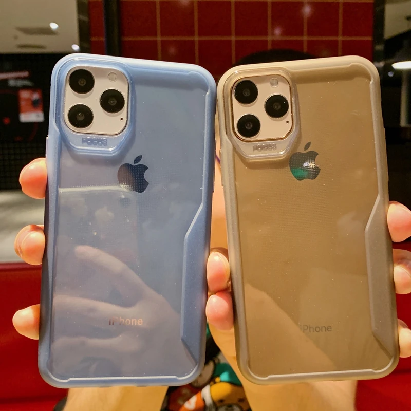 Цветной матовый сверхпрочный защитный прозрачный мягкий силиконовый чехол из