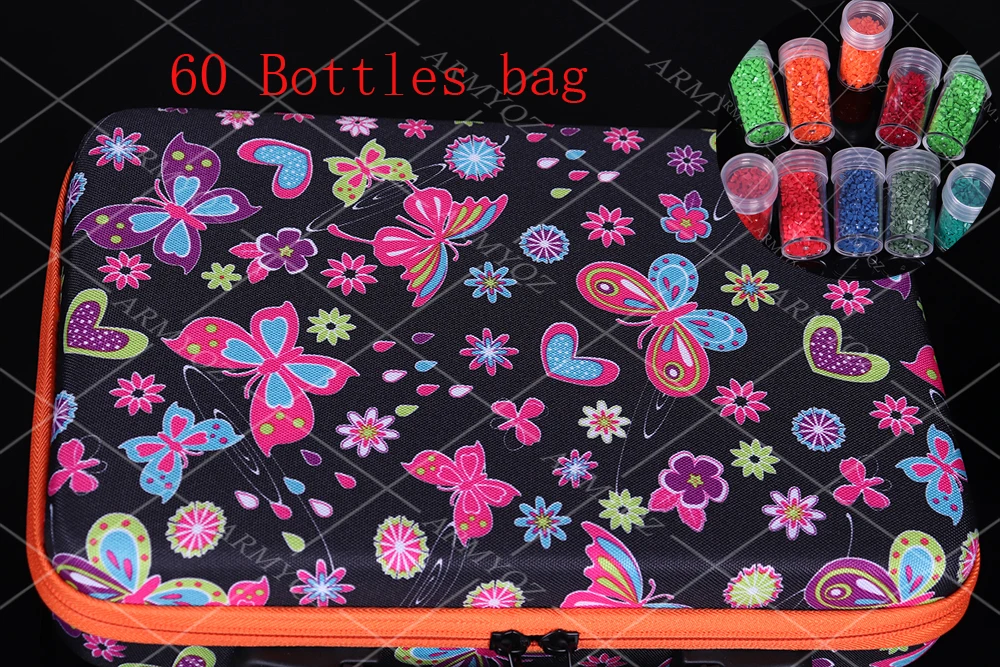 

Diamond Painting Accessories Bead 60 Storage Bottle Diamond Embroidery Multifunctional Tool box Suitcase Tote Bag Zipper
