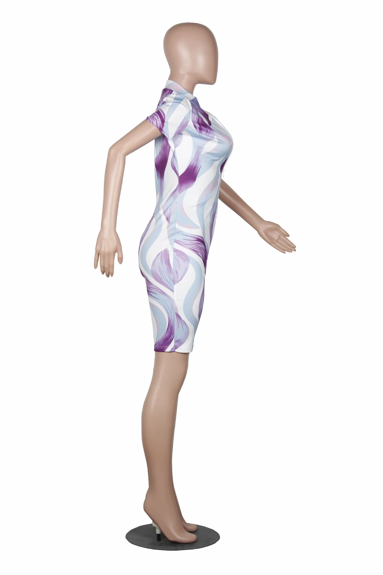 

Striped Print Short Sleeves New Women Jumpsuit European and American Ladies Fashion Sexy Slim Outfits