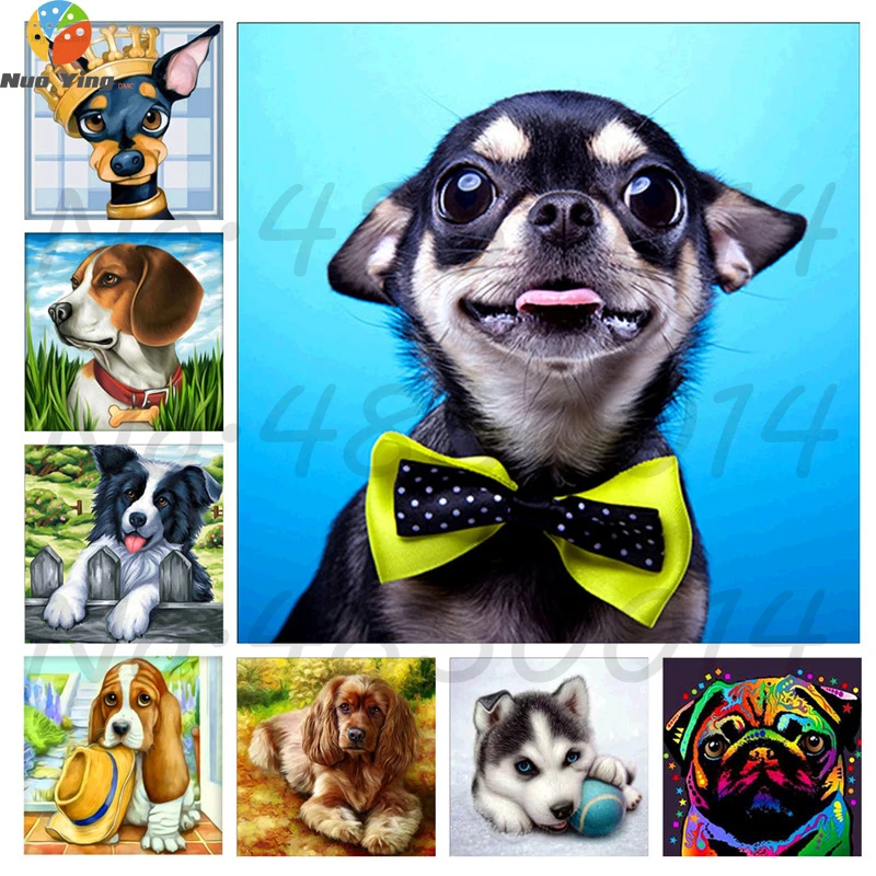 5D алмазная живопись чихуахуа собака полностью круглая вышивка сделай сам
