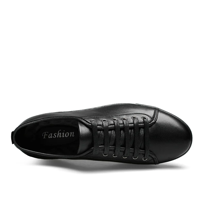 Men genuine Leather Shoes Lace-up Young Casual outdoor summer hole breathable Trend Sneakers Mens Loafers shoes L5 | Обувь