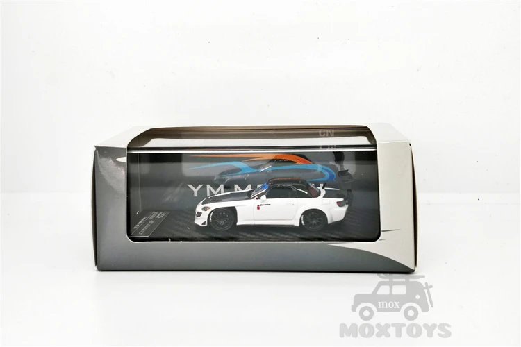 

YM model 1:64 Honda S2000 Spoon Sports Whitew/Black hood Resin Model Car
