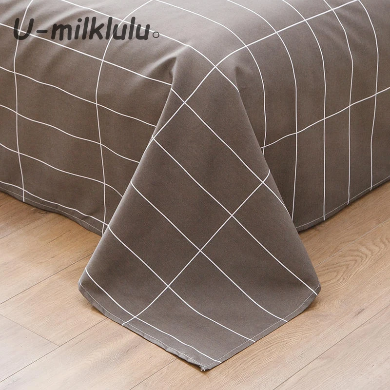 

Plant Printed Bedding Set Nordic Sheet Set Black Duvet Cover Single Double Queen King Size Elastic Bed Set Pillowcases 4pcs