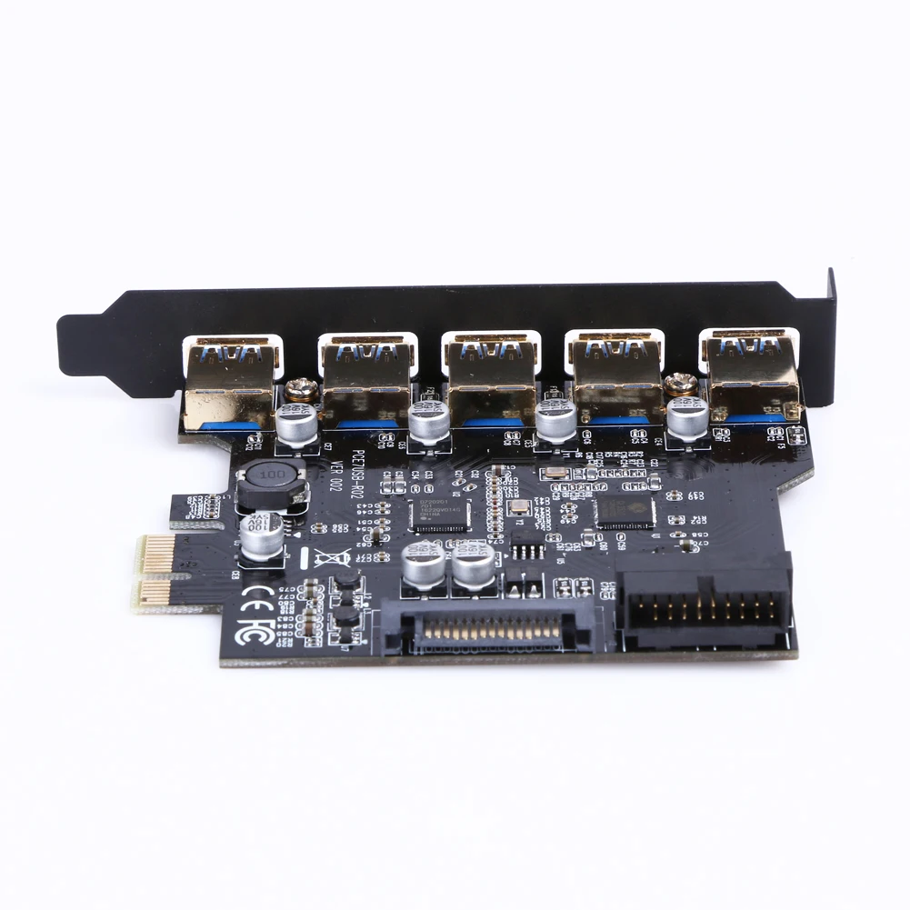 Адаптер PCI-E на USB 3 0 19 контактов 5 портов PCI Express PCIe 15-контактный разъем SATA с CD