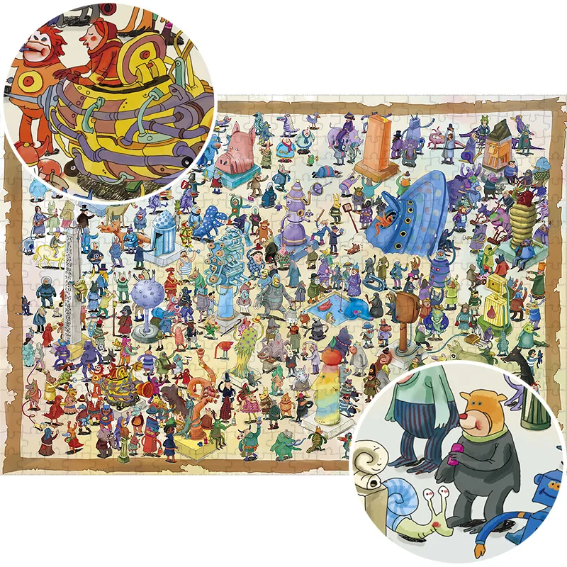 

Michelangelo Wooden Jigsaw Puzzle 500 1000 1500 2000 Piece Monsters Plaza Cartoon Animal Kid Educational Toy Painting Home Decor