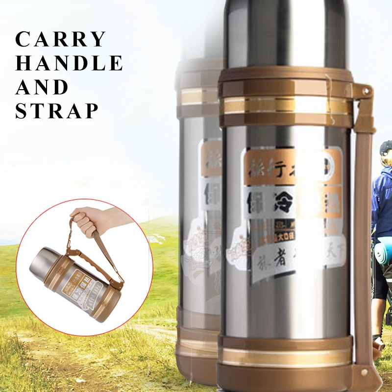 

Outdoor Thermos 304 Stainless Steel Mountaineer Travel Vacuum Flask Portable 1200ml Large Capacity Sport Style Water Bottles