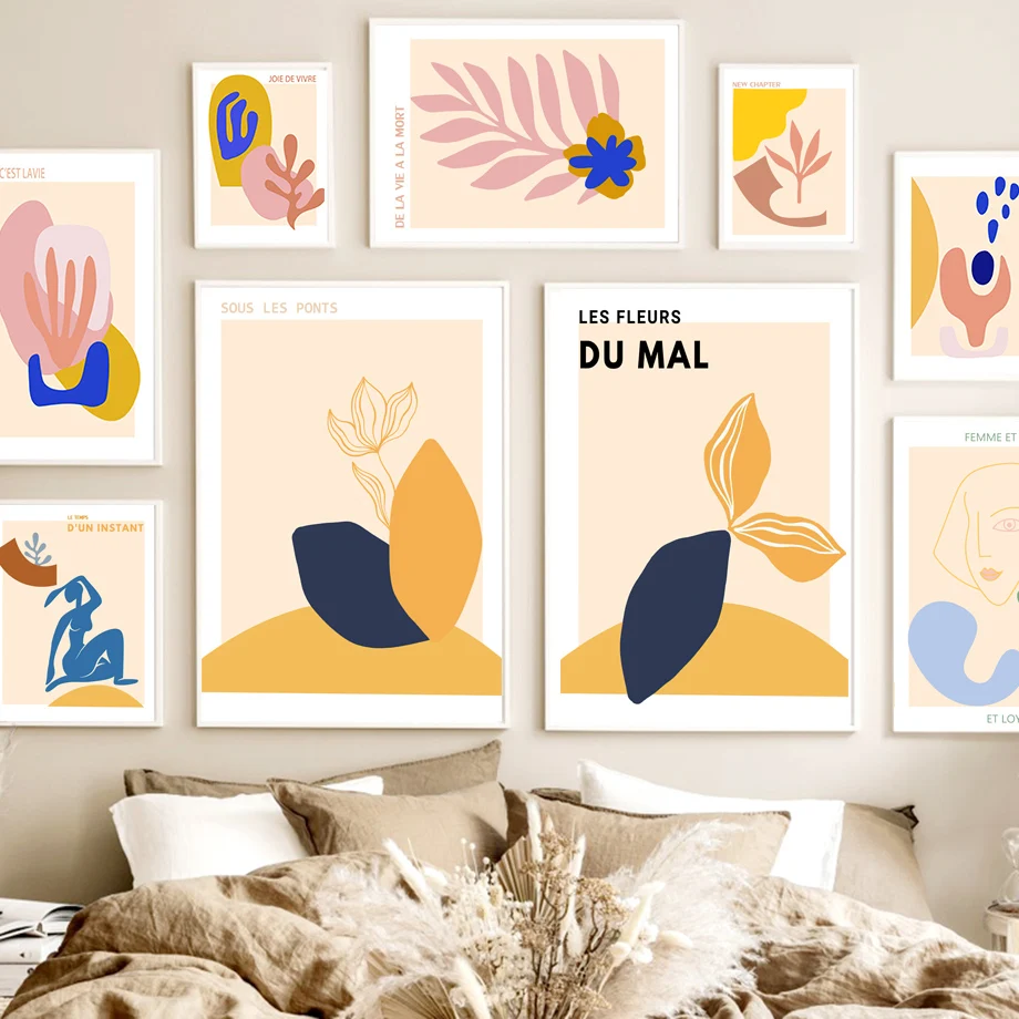 

Абстрактная Настенная картина Matisse с изображением коралловой девочки, Картина на холсте, скандинавские полированные постеры и принты, настенные картины для декора гостиной