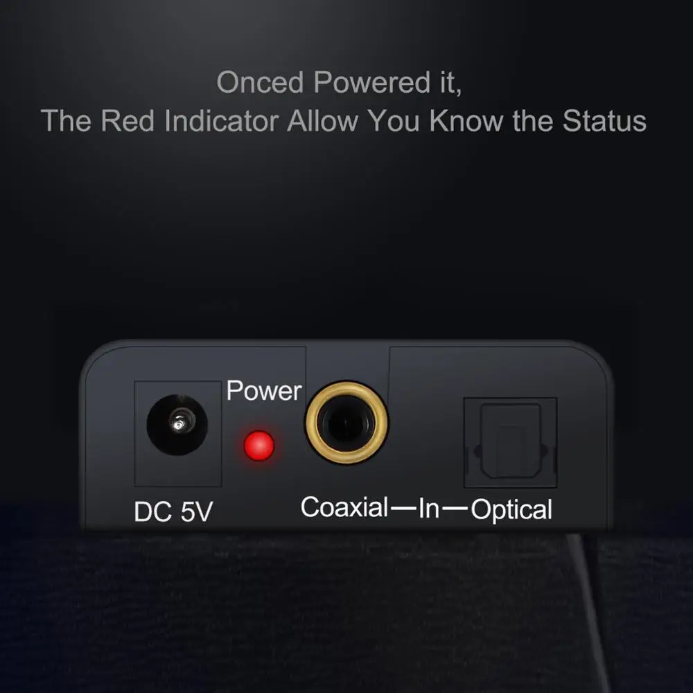 ESYNiC цифро аналоговый аудио преобразователь коаксиальный Оптический Toslink RCA к R/L