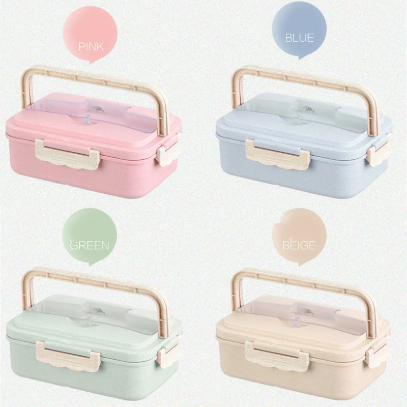 Портативный микроволновый Ланч бокс с отсеками в японском стиле Bento Box контейнеры