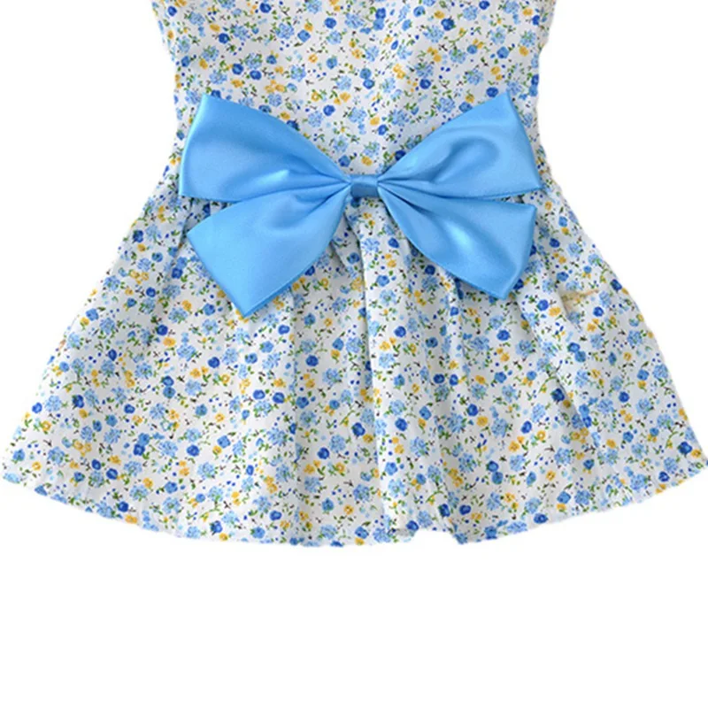 Милая Одежда для собак милое Цветочное платье домашних животных принцессы