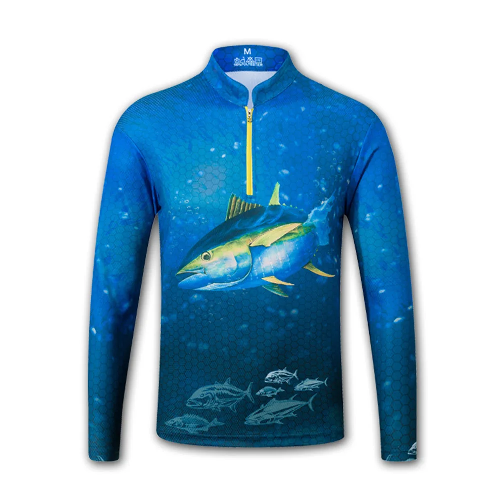 

Outdoor Sun Protection Flshing Clothes Quick-Drying And Breathable UV-Proof Long Sleeve Coat Mesh Slim Sea Flshing Suit