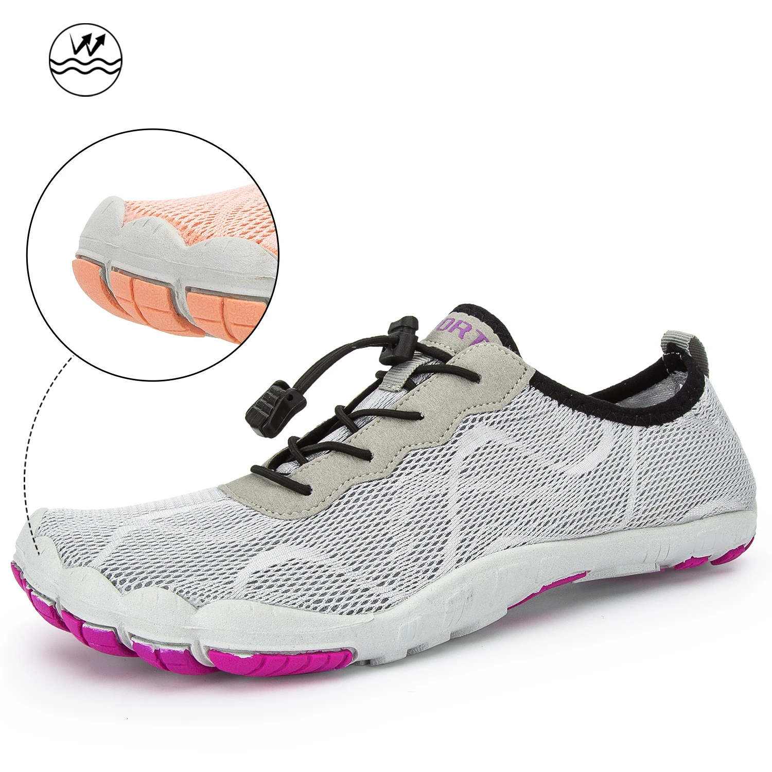 woman PP aqua shoes Мужская Спортивная обувь; мужская пляжная обувь для женщин; дышащая Спортивная обувь для пеших прогулок; быстросохнущие кроссовки для речных и морских вод - Цвет: woman PP aqua shoes