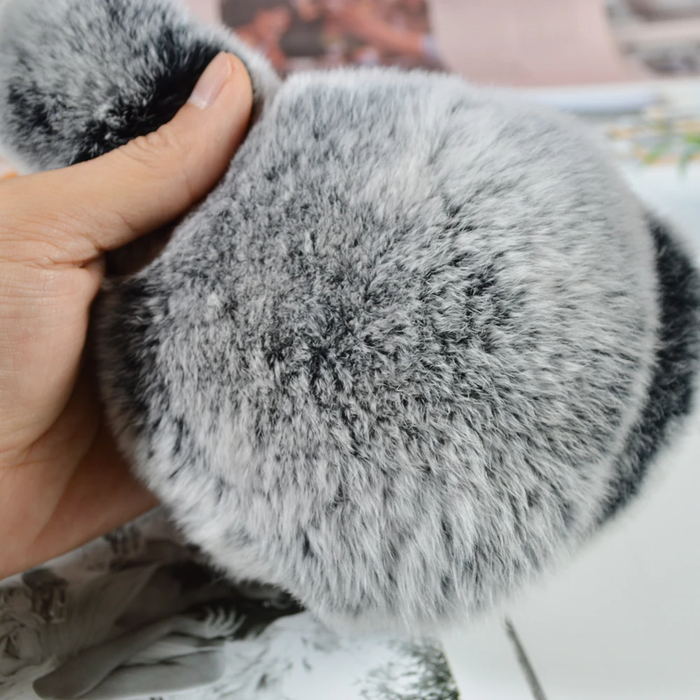 Для русской зимы Ветрозащитная Женская Настоящий мех кролика наушники с