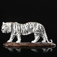 handmade porcelain white tiger sculpture creamic tiger statue forest beast totem ornament home decor art collection craft gift