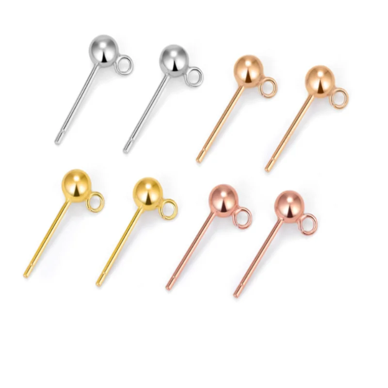 Шпильки для сережек гвоздиков из стерлингового серебра 925 пробы|Ювелирная