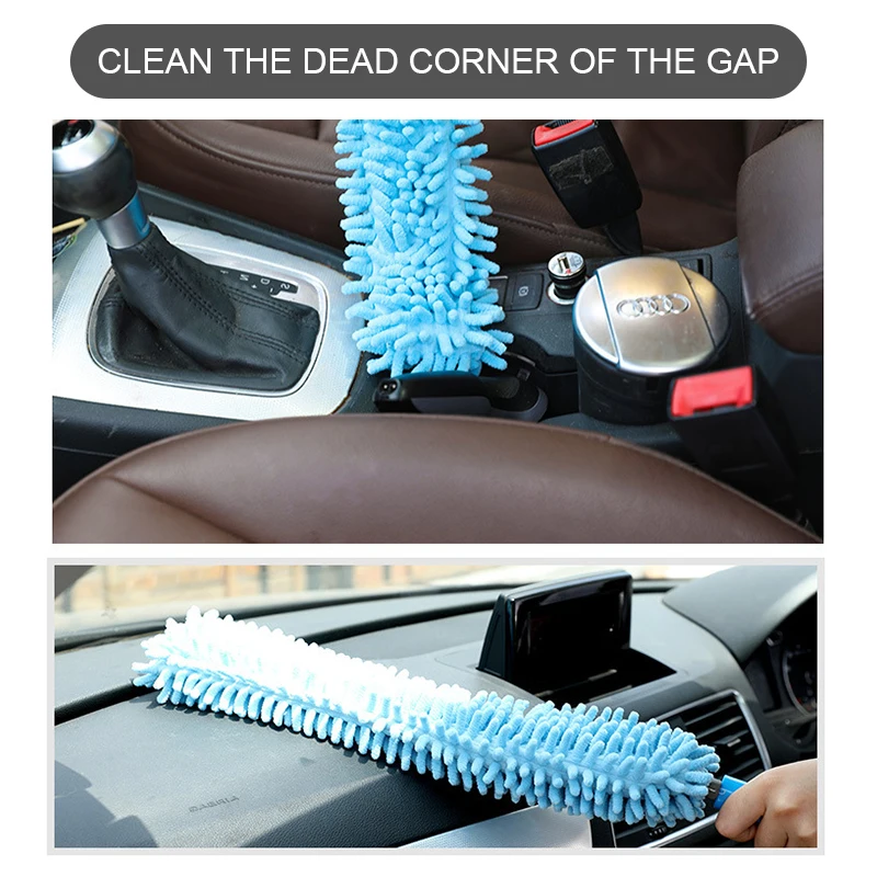 

41cm Curved Bendable Chenille Microfiber Dusting Brush Car Furniture Household Dust Duster Cleaning Brush Home Cleaning Duster