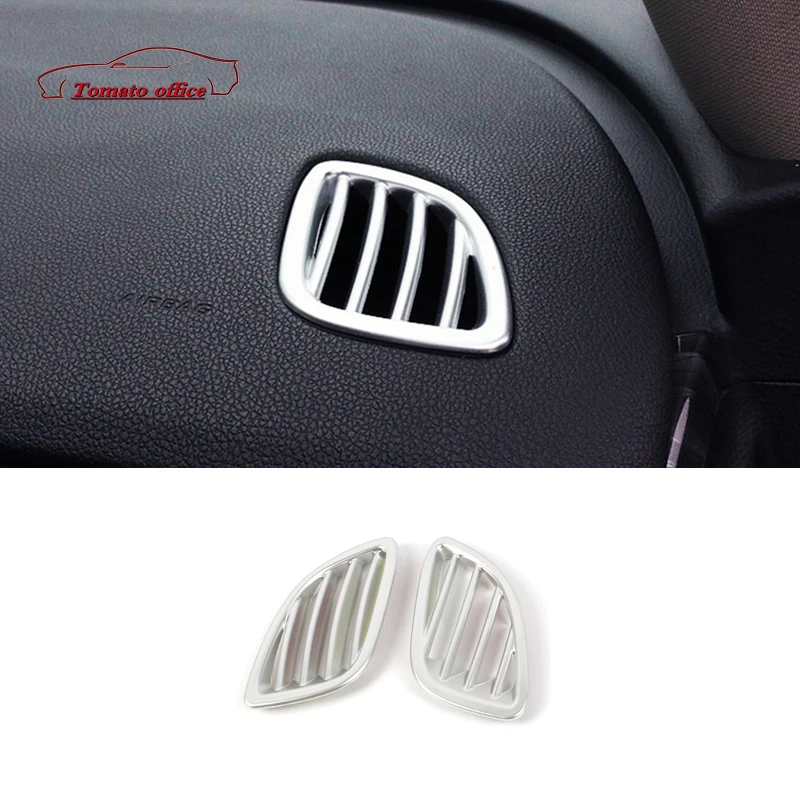 

For Buick Encore Opel Mokka 2016 2017 ABS Matte Car front Small air outlet Decoration Cover Trim car styling 2pcs