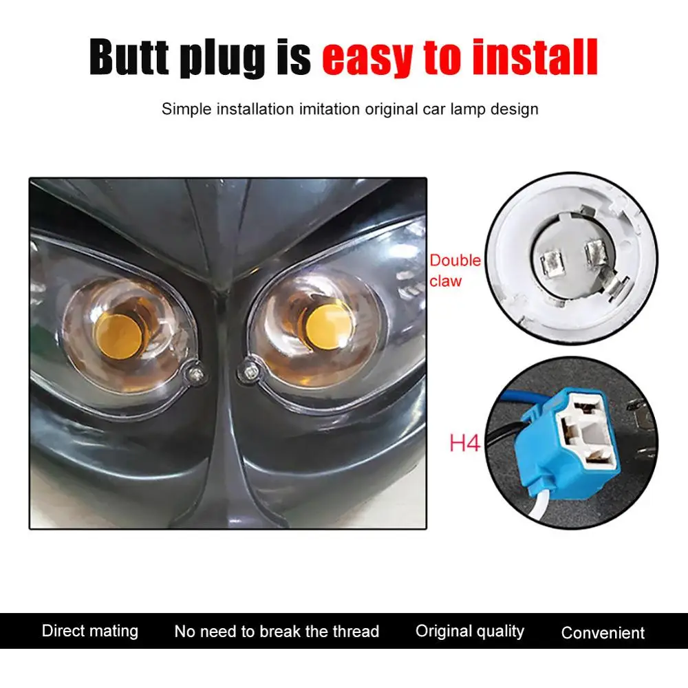 Новый H4 LED Чистая красная фара маленькая стальная пушка мотоцикл