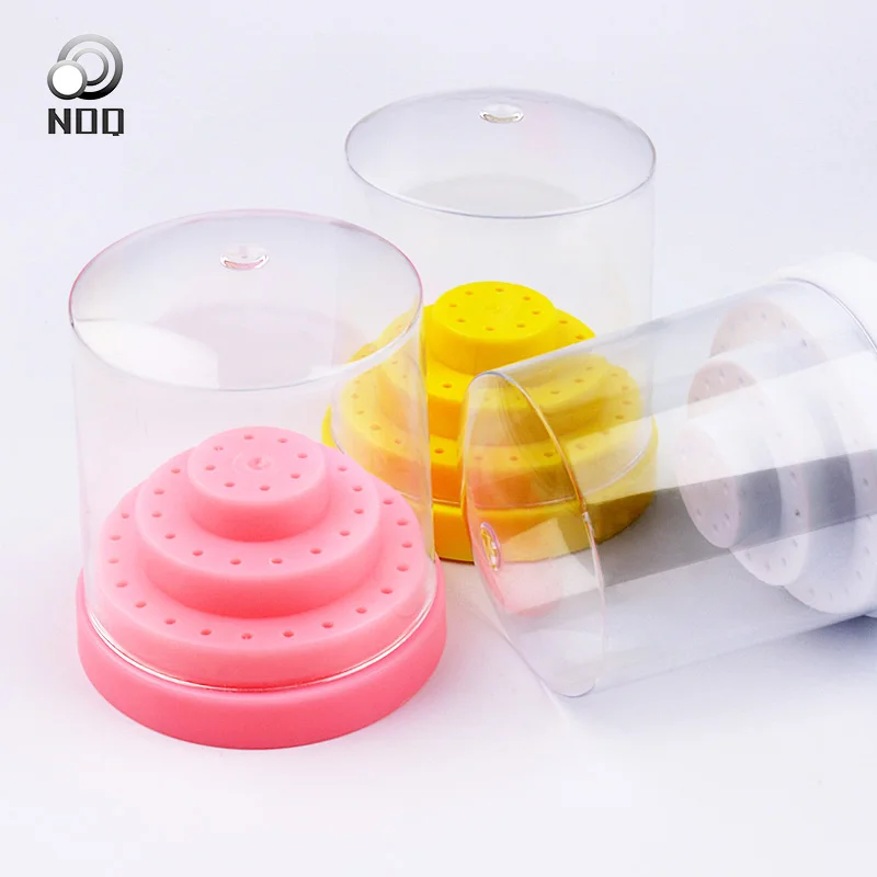 Красочный акриловый сверло-резак для ногтей коробка хранения инструментов