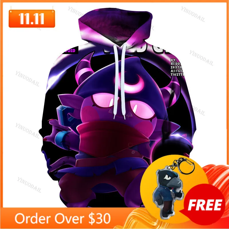 

GENE Leon Children's Wear Kids Hoodies Shooting Star, Game 3d Browlerss Boys Girls Sweatshirt Long Sleeve Tops Teen Clothes