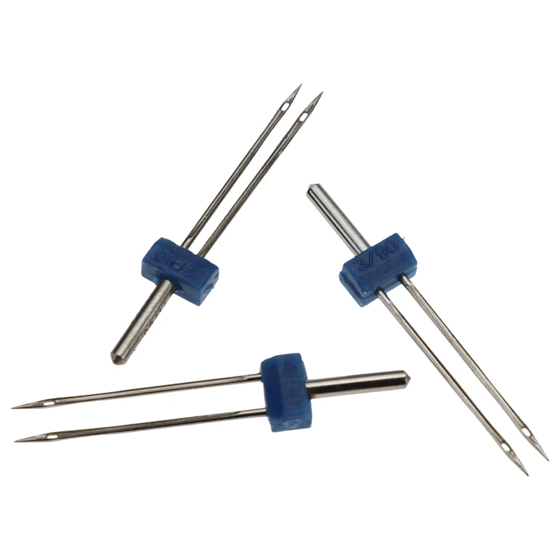 Двойная сдвоенная игла смятая прижимная лапка для шитья машинного размера 2/90 3/90