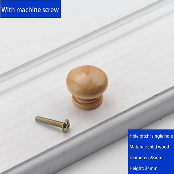 

Home Accessory Wood Color Wood Hardware Round Pulls Knobs for Cabinet Drawer Shoebox Cupboard Cabinet Wooden Cabinet Knob