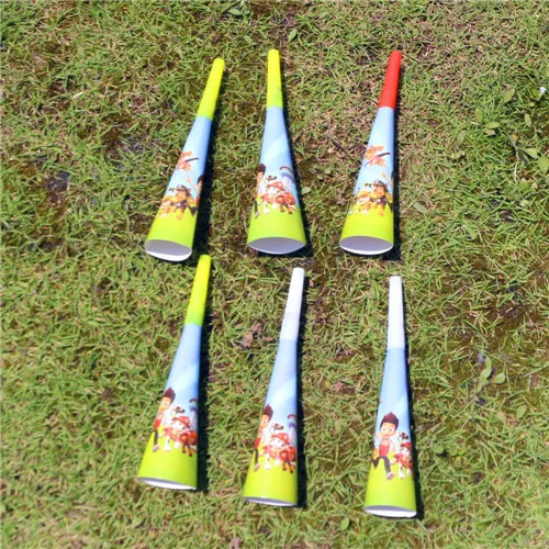 6pcs Trumpt 10 шт. пластиковые вилки, ножи, ложки, наклейки, тарелка, покрытие для стола, шапки для 10 детей, вечерние украшения дня рождения - Цвет: 6pcs Trumpt