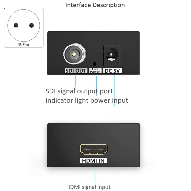 HDMI в SDI конвертер 3G/HD/SD-SDI адаптер сигнала 1080P HD o и синхронизация видео (штепсельная