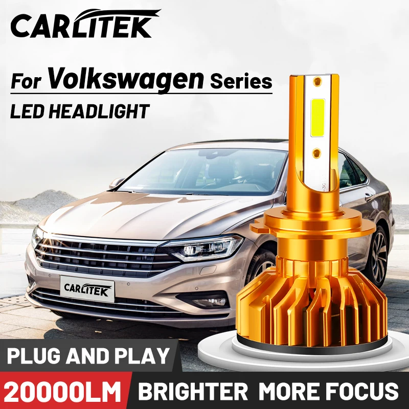 Светодиодные автолампы CARLITEK Canbus H1 H4 H7 H8 H9 H11 12 В 20000LM 9005 9006 HB3 HB4 для VW Polo T5 Golf-тюнинга