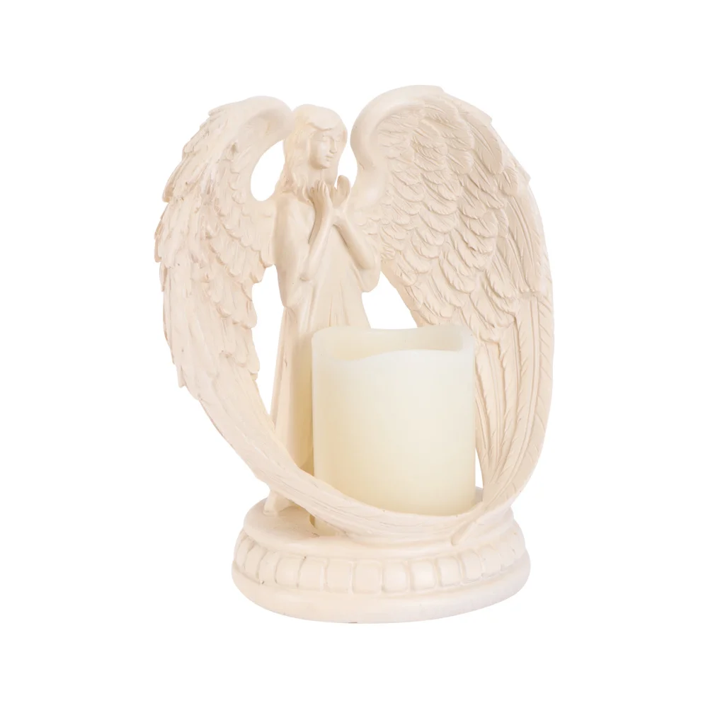 

1Pc Angel Candle Holder Praying Angel Movel Electronic Candlestick