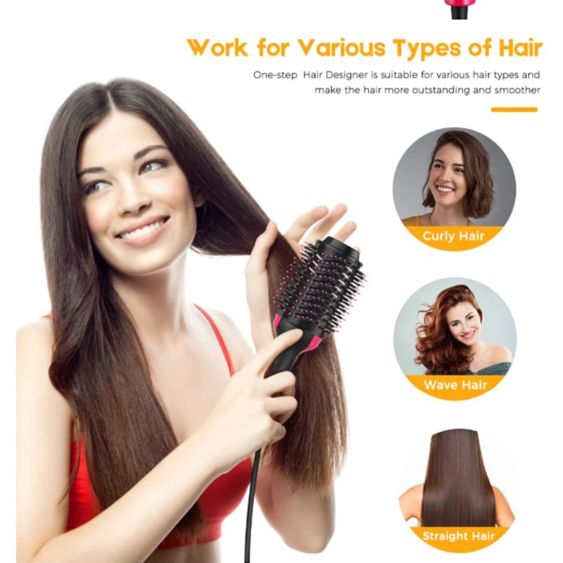 2 в 1 Фен щетка многофункциональная для горячей укладки волос бигуди Ролик