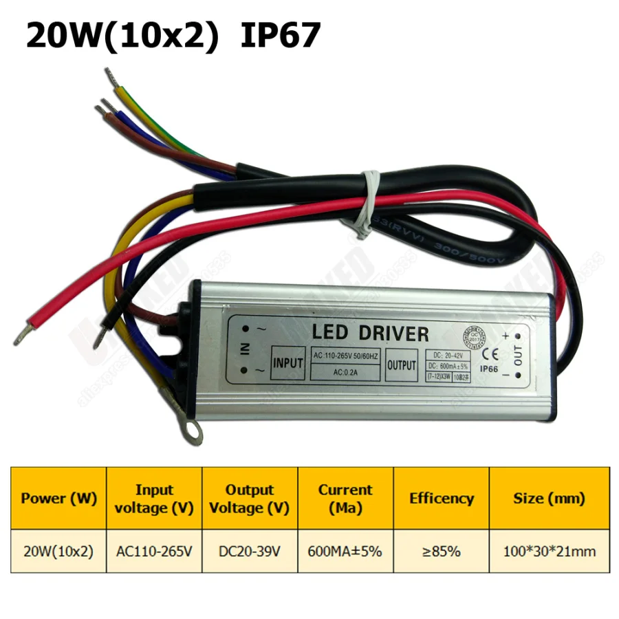 1 компл. DC20-40V 10W20W30W50W 300 мА/600MA/900MA/1500MA источник питания прожектор светодиодный