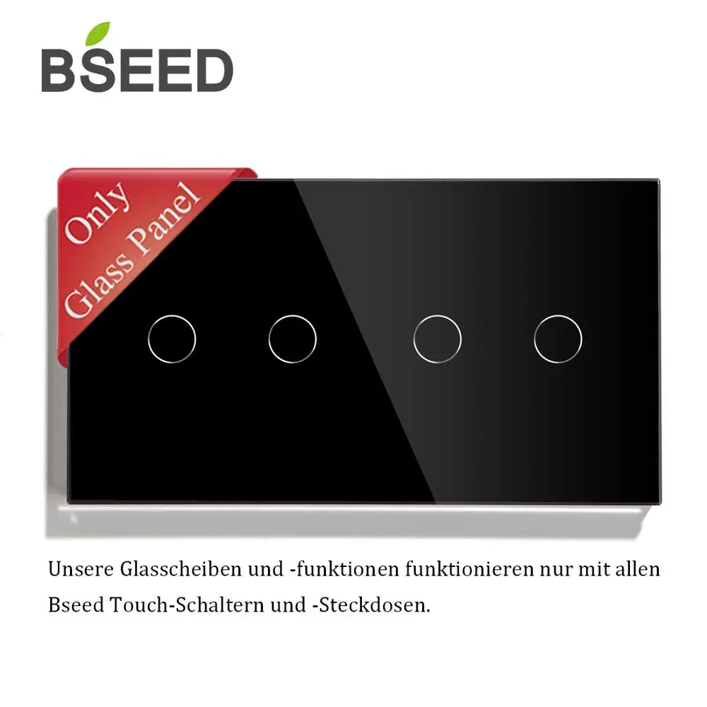 Стеклянная панель BSEED из жемчуга стандарт ЕС только 157 мм белый черный цвет для