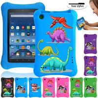 new kids eva tablet case for amazon fire 75th7th9th gen7 inch soft shell tablet case with cartoon pattern series pen