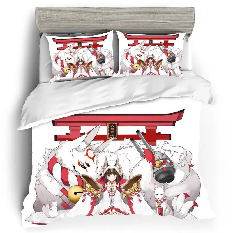 

Anime Cartoon Girl Pattern Bedding Set Duvet Cover Beds Set Linens Pillowcases Bed Cover Set Single Queen King Size Home Textile