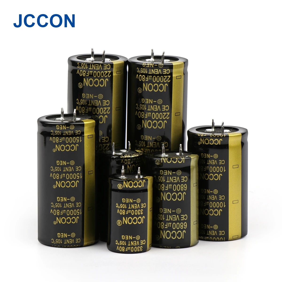 2Pcs JCCON Audio Electrolytic Capacitor 80V 3300UF 4700UF 6800UF 10000UF For Audio Hifi Amplifier High Frequency Low ESR Speaker