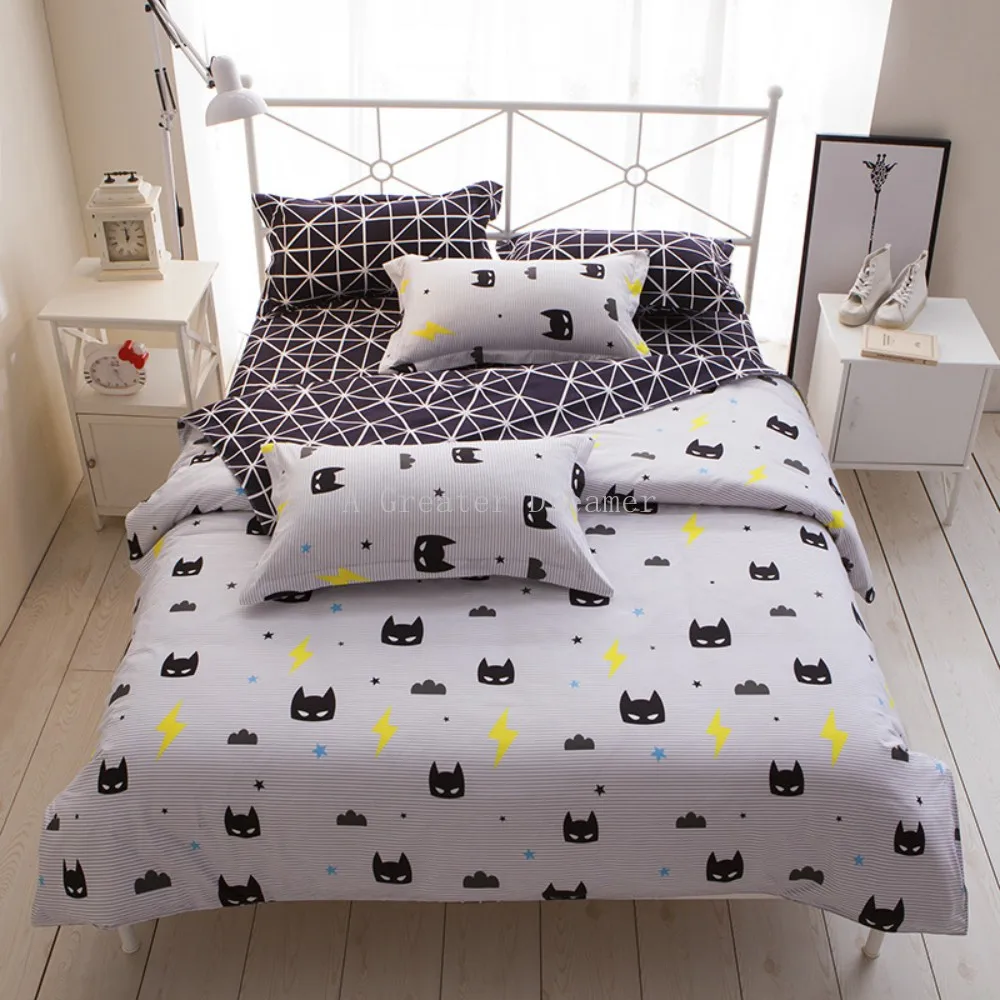 

Simple Quilt Comfortable Bedding Set Cartoon Full Size Pillowcase With Sheet Duvet Cover Set Cute Pink Kids Adult Home Textiles