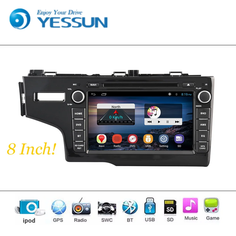 Автомобильный DVD плеер система Android Wince для Honda Fit 2014 2016 Авторадио стерео GPS