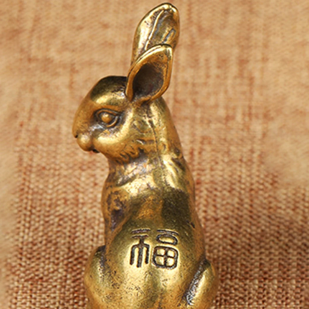 1 пара фигурки 2 шт. кролики латунь чистый Медь фигурная фигурка