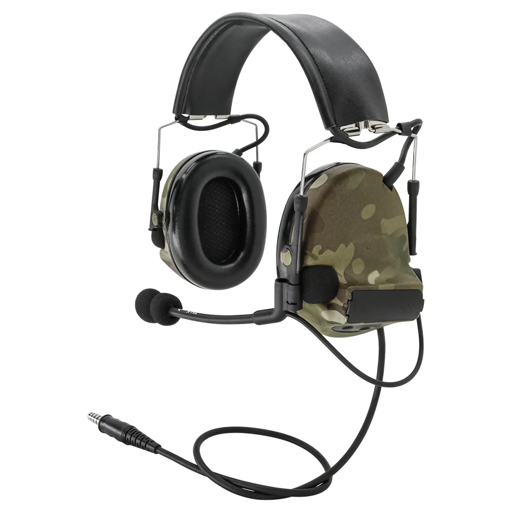 Fone de Ouvido Captador para Airsoft Tciheadset Comtac Tático Ouvido Defensor Auditivo Eletrônico Redução Ruído Esportes ii
