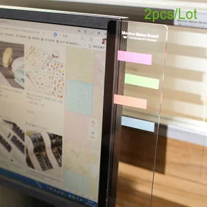 Пластиковая доска для заметок, 2 шт., для монитора, записей, планшета, телефона, компьютера, ПК, Борда, доска для заметок, пластиковый монитор