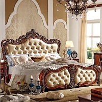 modern european solid wood bed 2 people fashion carved 1 8 m bed french bedroom furniture 1756