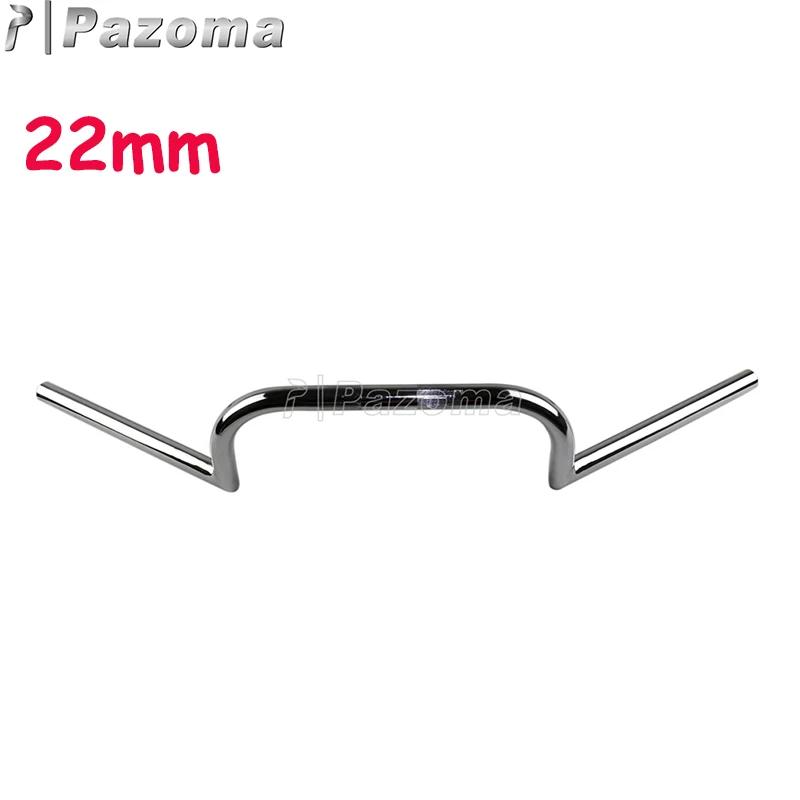 7/" или 1" Хром Черный мотоцикл Clubman руль 22 мм/25 мм рукоятки для Harley Triumph Chopper Bobber Кафе Racer на заказ - Цвет: 22mm Chrome