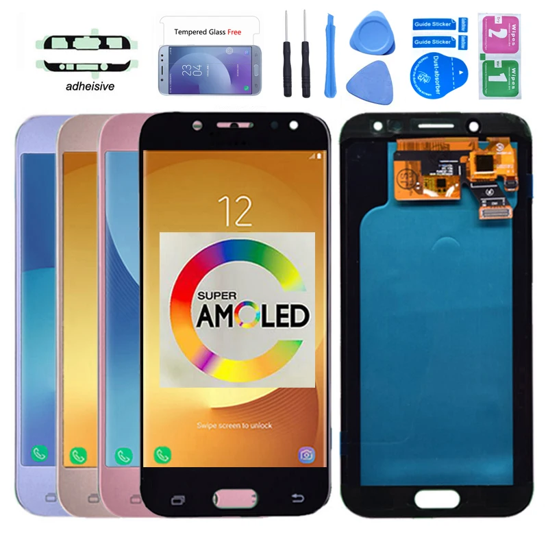 Супер Amoled lcd для Samsung Galaxy J5 j530 J530F lcd дисплей кодирующий преобразователь сенсорного экрана в сборе lcd для J5 Pro J5 Duos