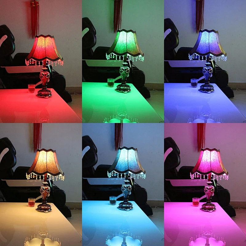 E27 Светодиодный лампочки 3 Вт 5 7 9 RGB 16 Цвет светодиодный светильник AC85 265V Сменные