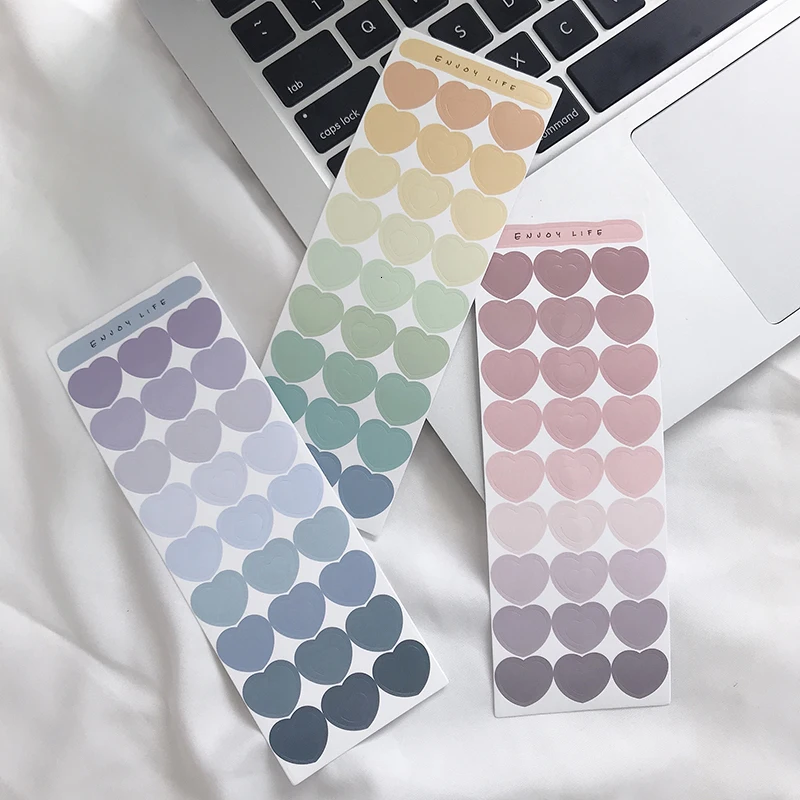 SIXONE 2 шт любовь форма постепенное изменение цвета декоративная наклейка