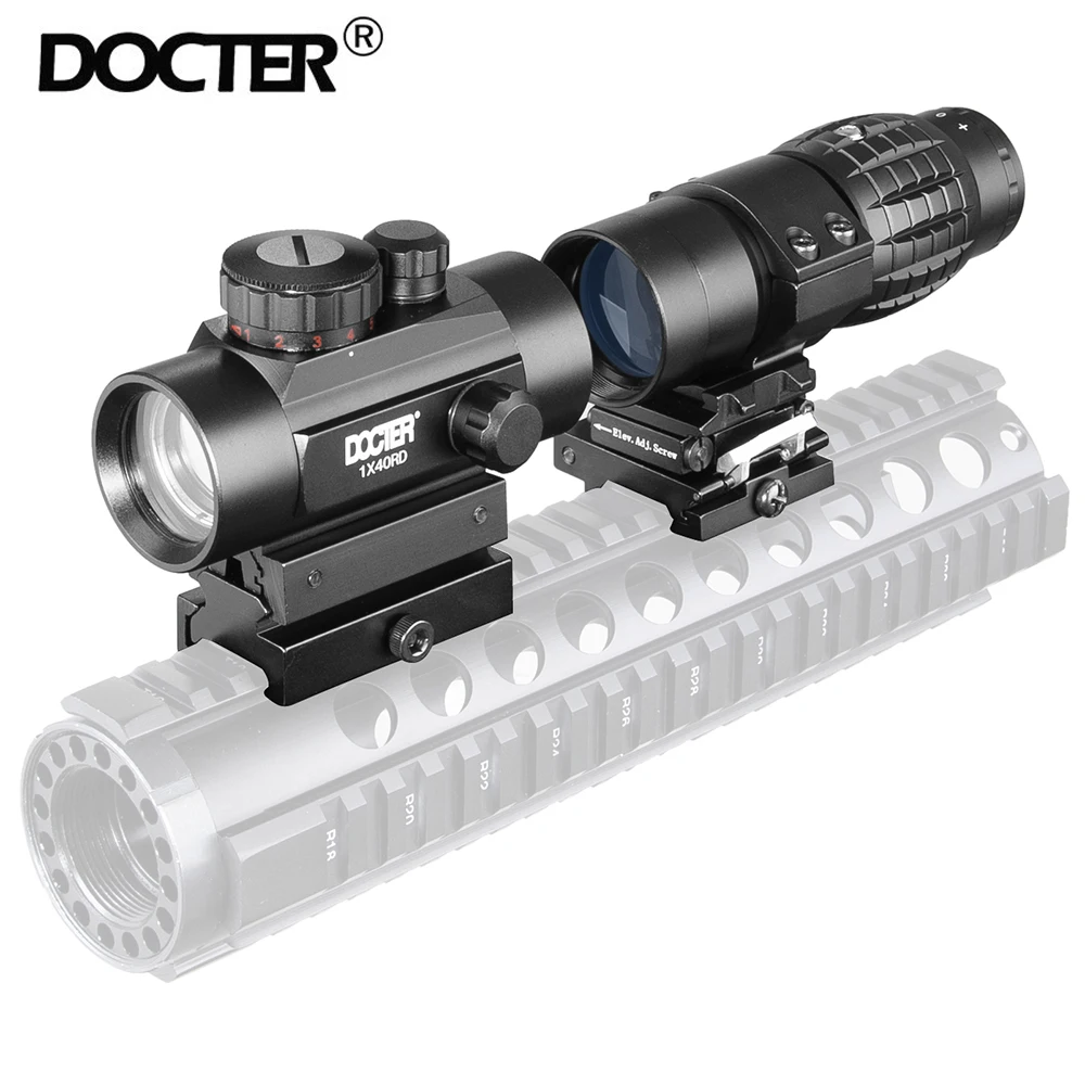 Оптический прицел DOCTER 1x40 тактический с красной точкой охотничий голографический