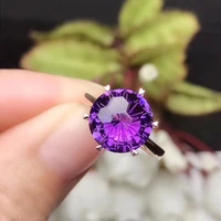 18k gold amethyst ring natural fireworks amethyst fire color dazzling bright fashion noble atmosphere aristocratic jewelry s0623