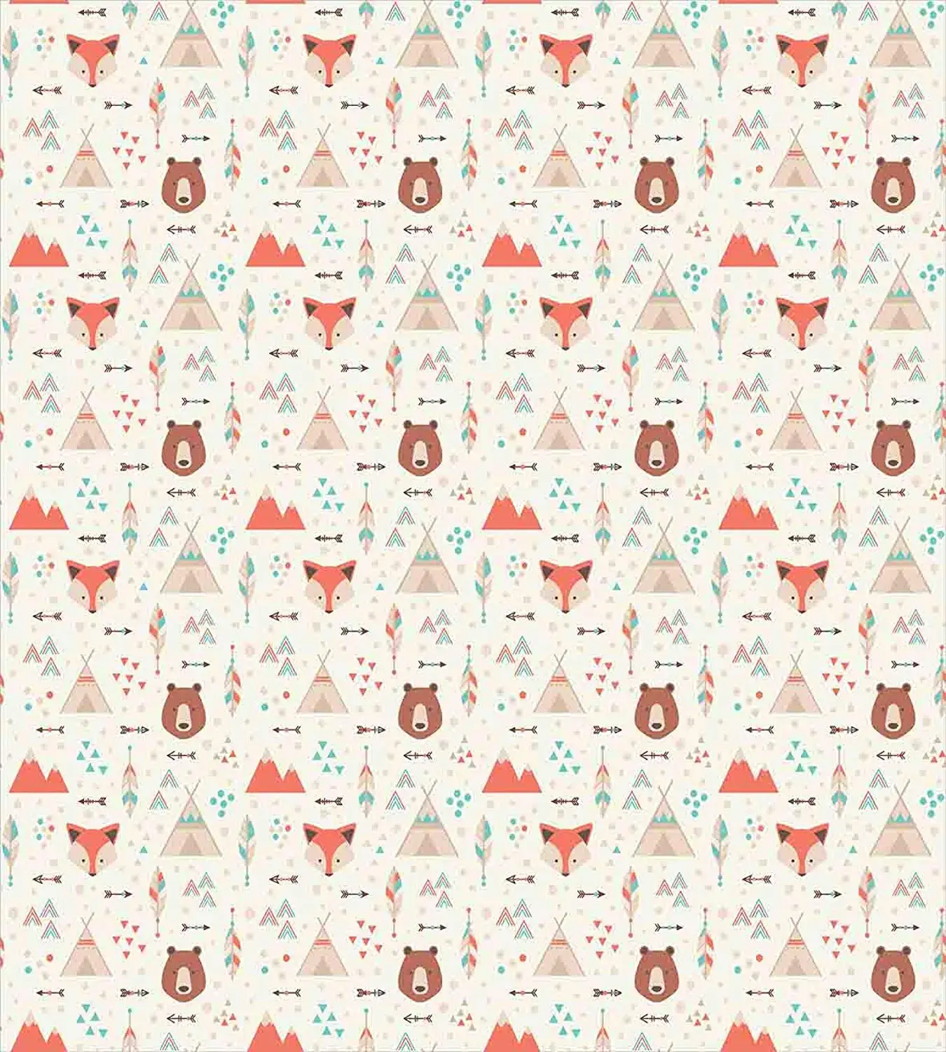 Племенной пододеяльник набор примитивный лиса стрелы медведь домик дома перо